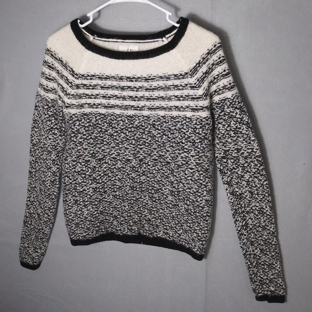 Lou & Grey Black And White Thick Knit Sweater Women's Size S